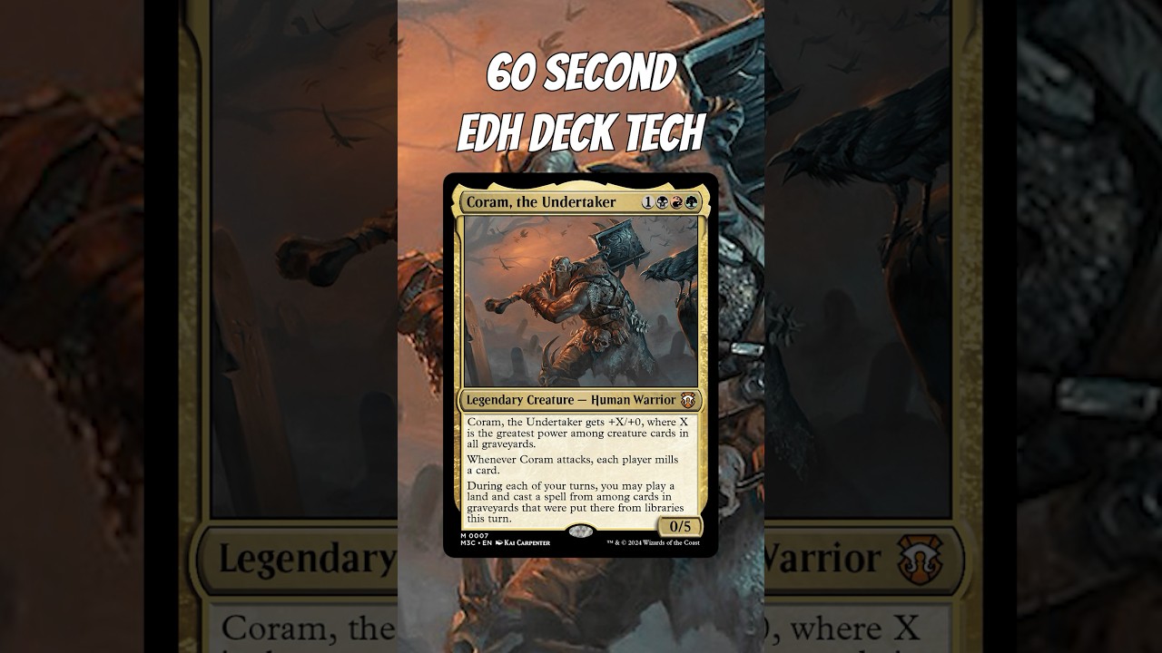 Coram, The Undertaker 60 Second EDH Deck Tech #mtg #edh #commander #thattcgguy #mh3 #mtgxmh3
