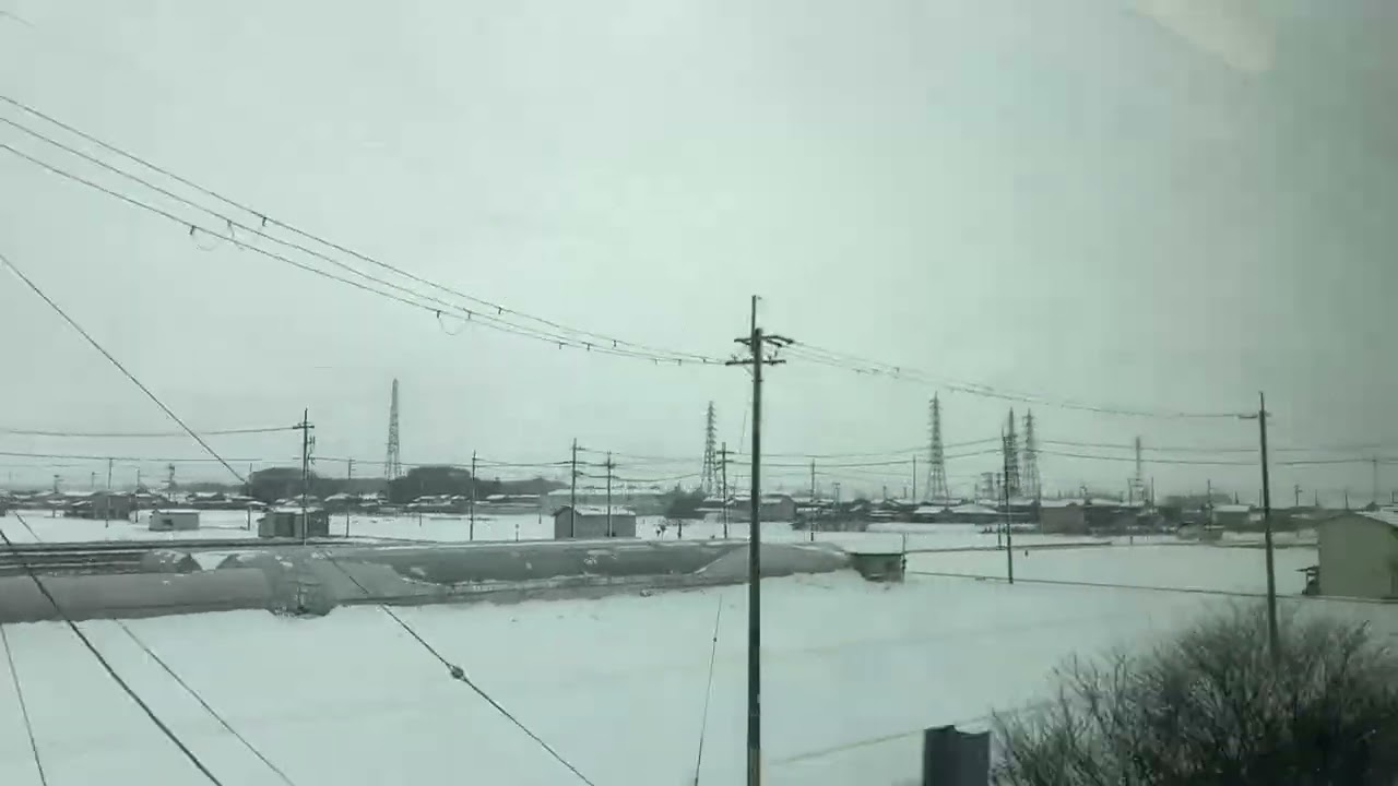 冬の東海道新幹線（米原付近）