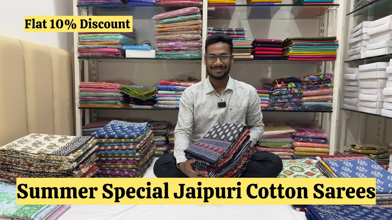 Bangalore Wholesale Saree Shop | Jaipur Cotton Sarees | Offer Sale | Single Saree Courier Available