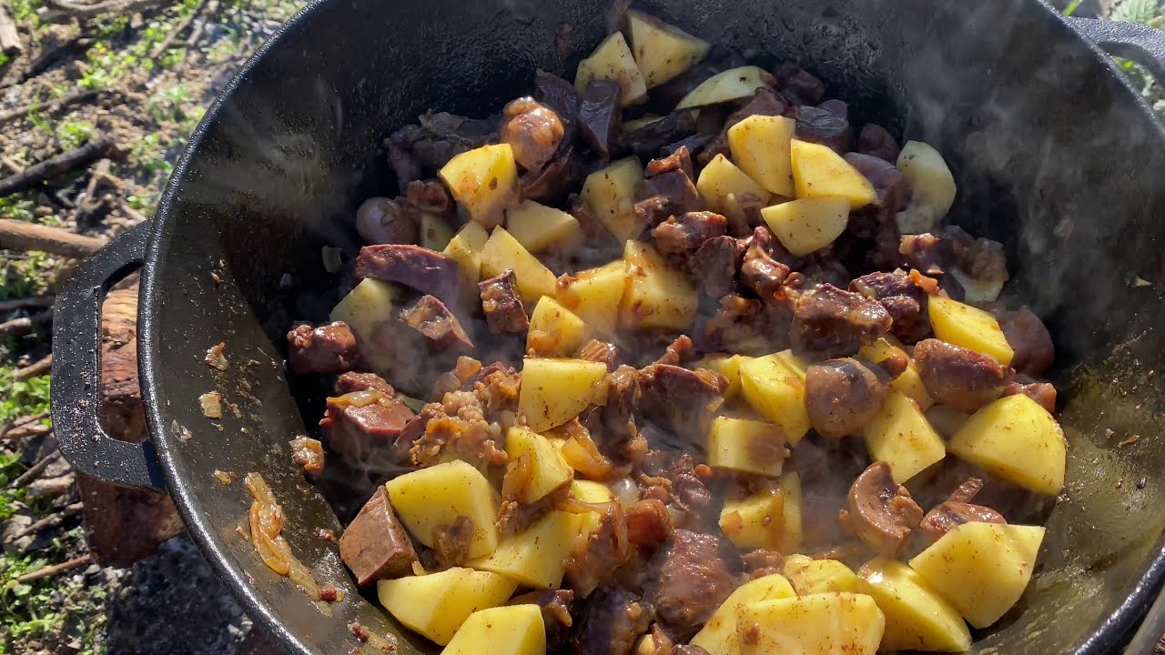 JYZ-BYZ AT THE CAMPFIRE at the Absheron dacha. Azerbaijani cuisine