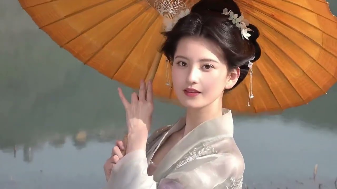 Hold a small paper umbrella#Hanfu#National style#Ancient charm of Chinese style#Song Dynas