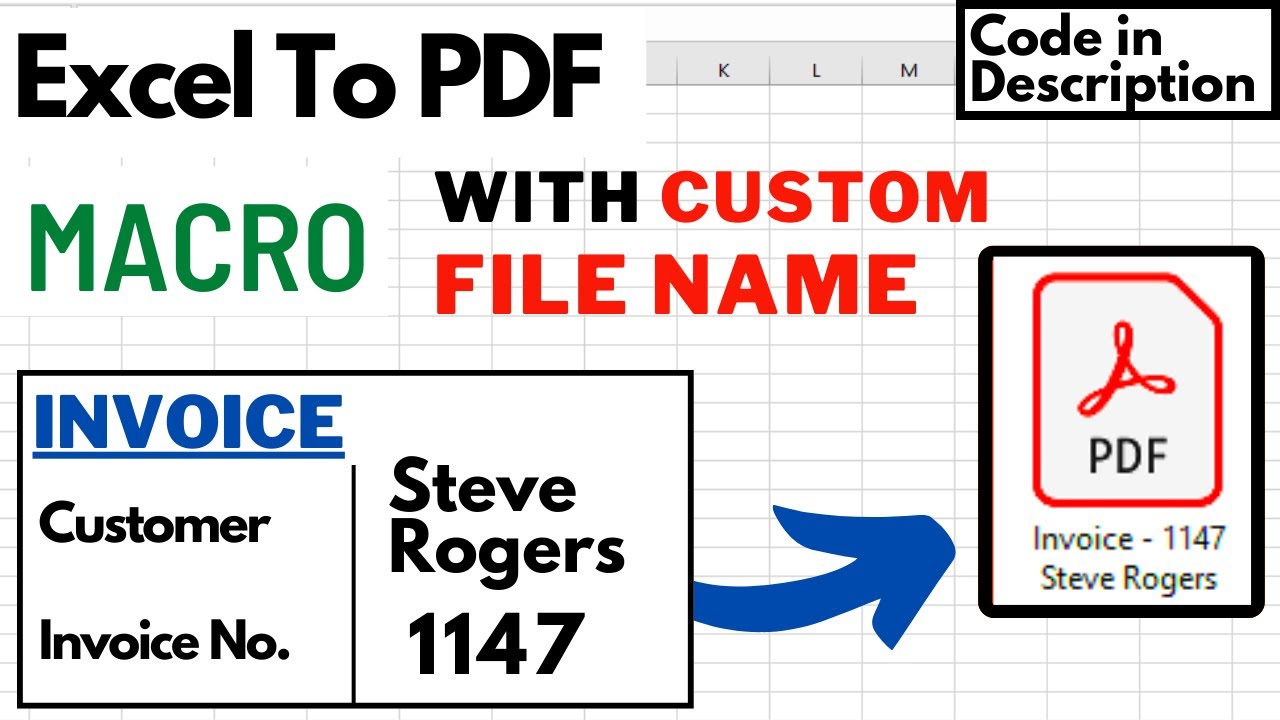 Excel VBA — конвертация в PDF с пользовательским именем на основе значения ячейки и сохранение в ...