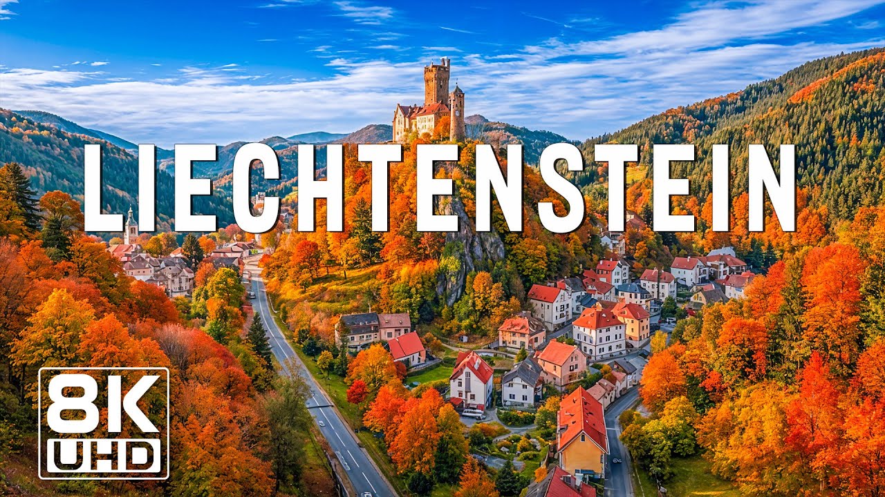 Autumn in Liechtenstein 4K 🍁 Alpine Peaks, Golden Valleys, and Timeless Village Charm