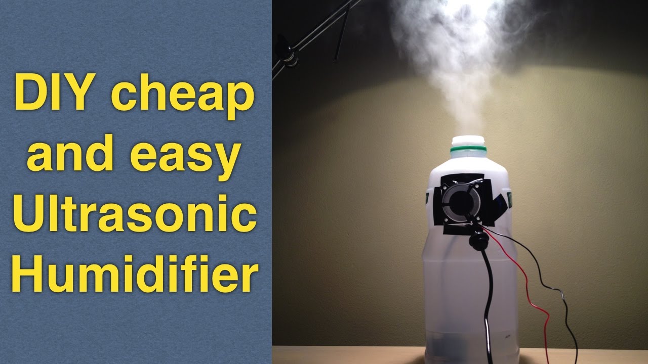 Homemade humidifier DIY using cheap ultrasonic mist maker / fogger