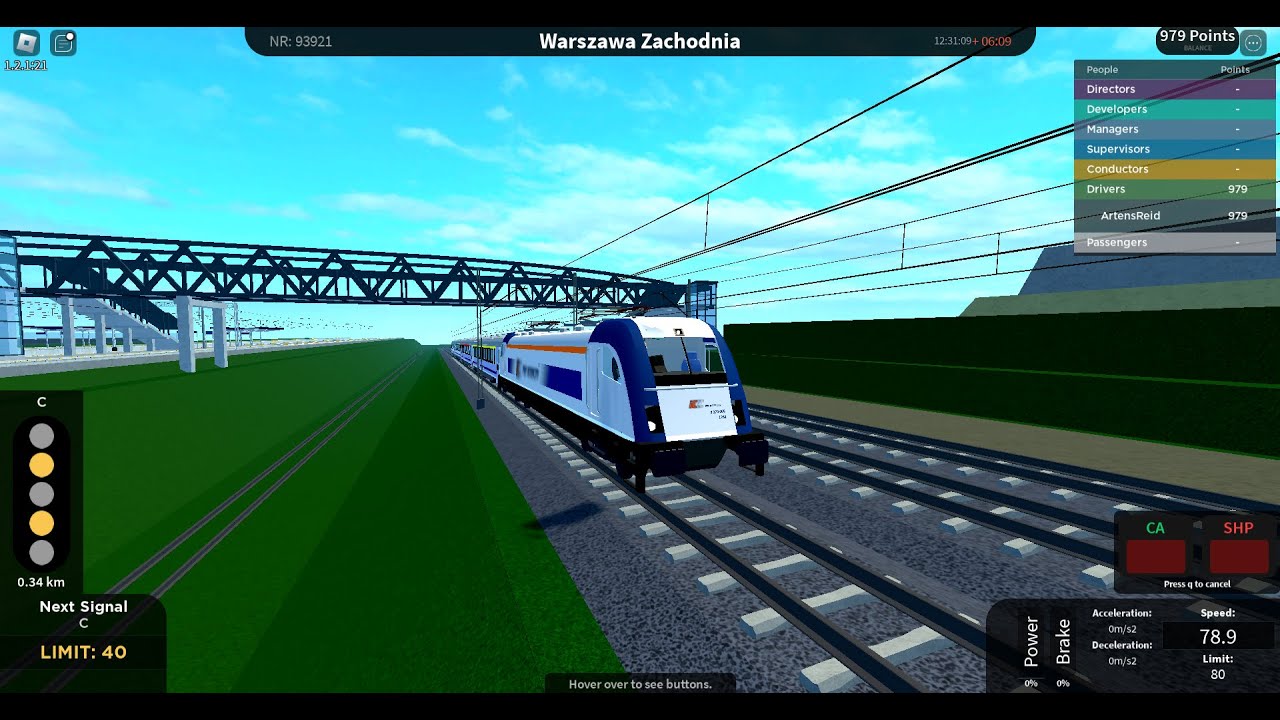 ROBLOX Gameplay z Dragonixem524: Warsaw Railway (Warszawska Kolej) Odc.6