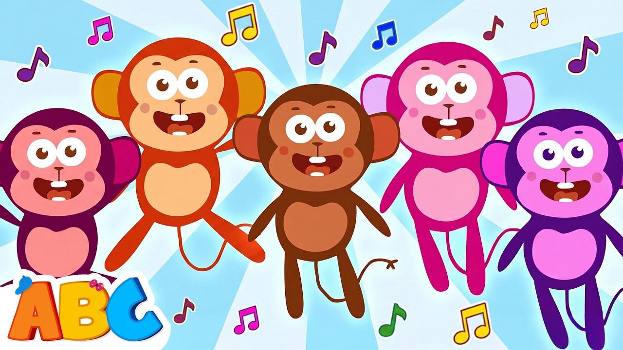 Five Little Monkeys Jumping on the Bed | Nursery Rhyme Song for Children | All Babies Channel