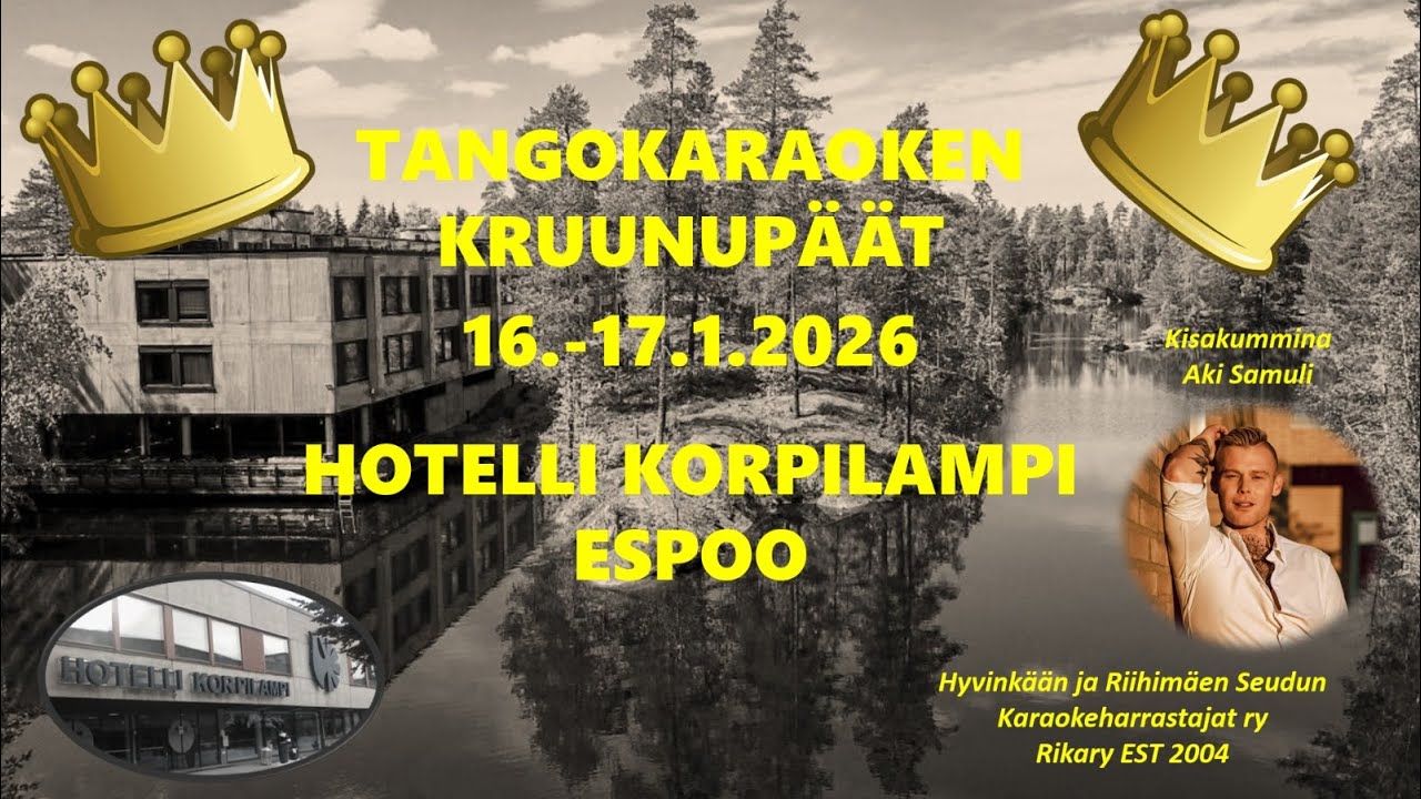 Tangokaraoken Kruunupäät 2026 Lauantai