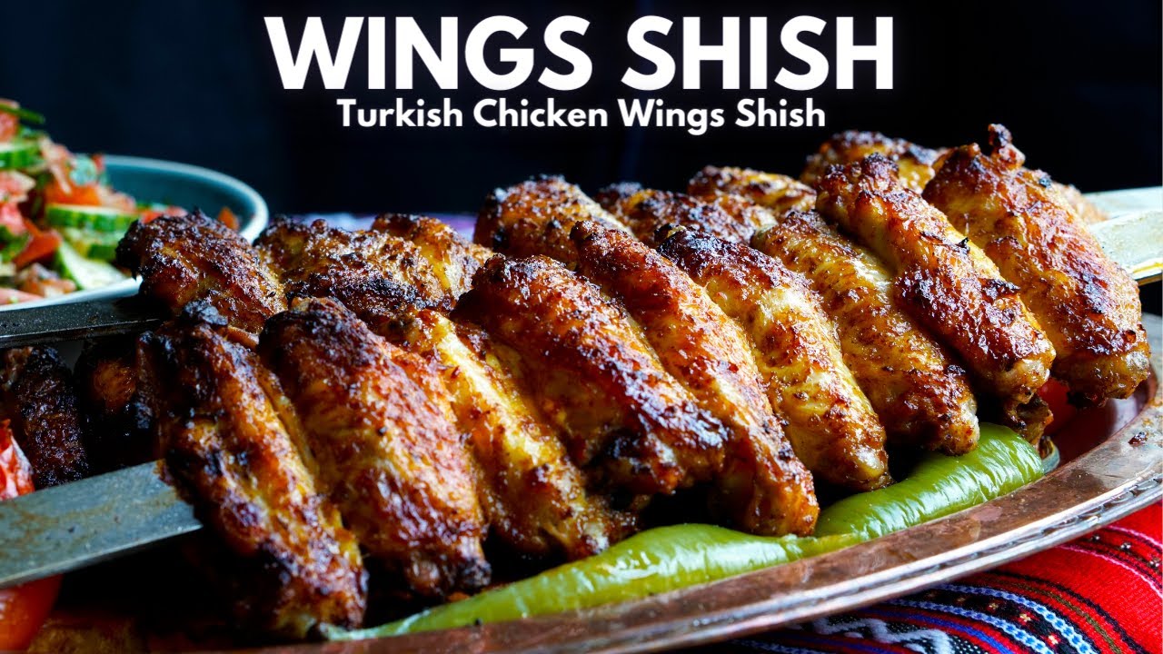 Turkish Chicken Wings Shish Kebab with Shepherd’s Salad