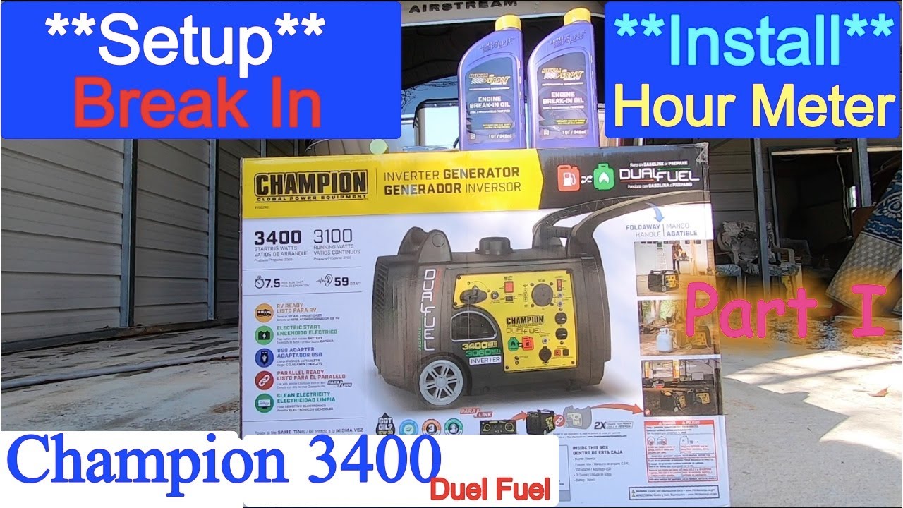 Champion 3400 Dual Fuel Generator Setup & Break In - Part I