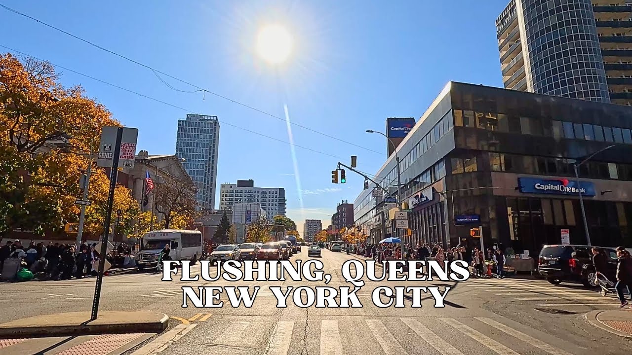 New York City | Drive In downtown FLUSHING, Queens