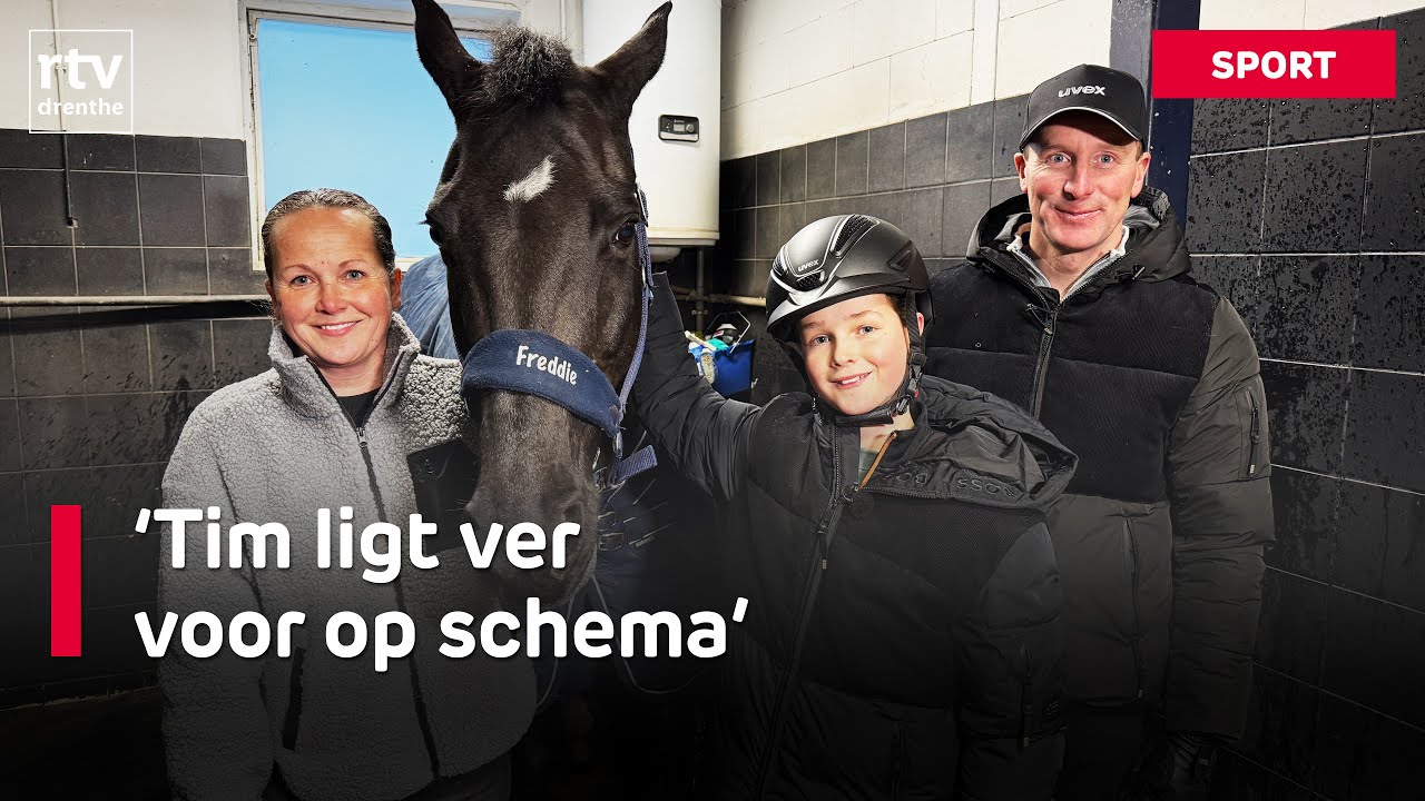 Tim ten Berg (12) leeft z'n droom onder vleugels van topspringruiter Michael Greeve | RTV Drenthe