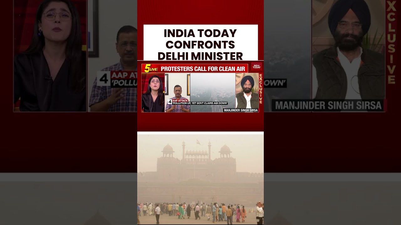 India Today Confronts Delhi Minister Sirsa on Air Pollution | #shorts