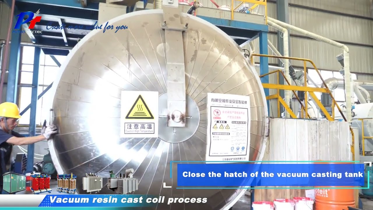 Resin vaccum cast process of manufacturing dry type transformers in China factory