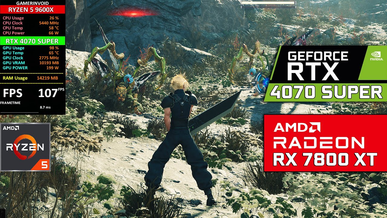 Final Fantasy 7 Rebirth | RTX 4070 Super | RX 7800 XT | Stutter Struggle | 1440P - 4K | Benchmark