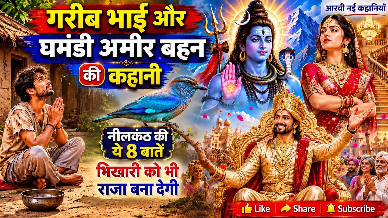 नीलकंठ पक्षी ने बताया कि यह आठ ज्ञान की बातें भिखारी को भी राजा बना देगी | नीलकंठ पक्षी की कहानी 