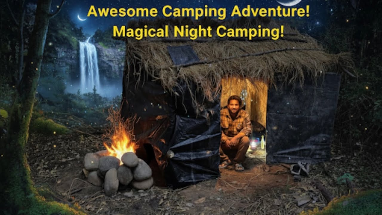 Man build a wild bushCroft house, India forest in 4days #camping #adventure #usa #bushcraft 
