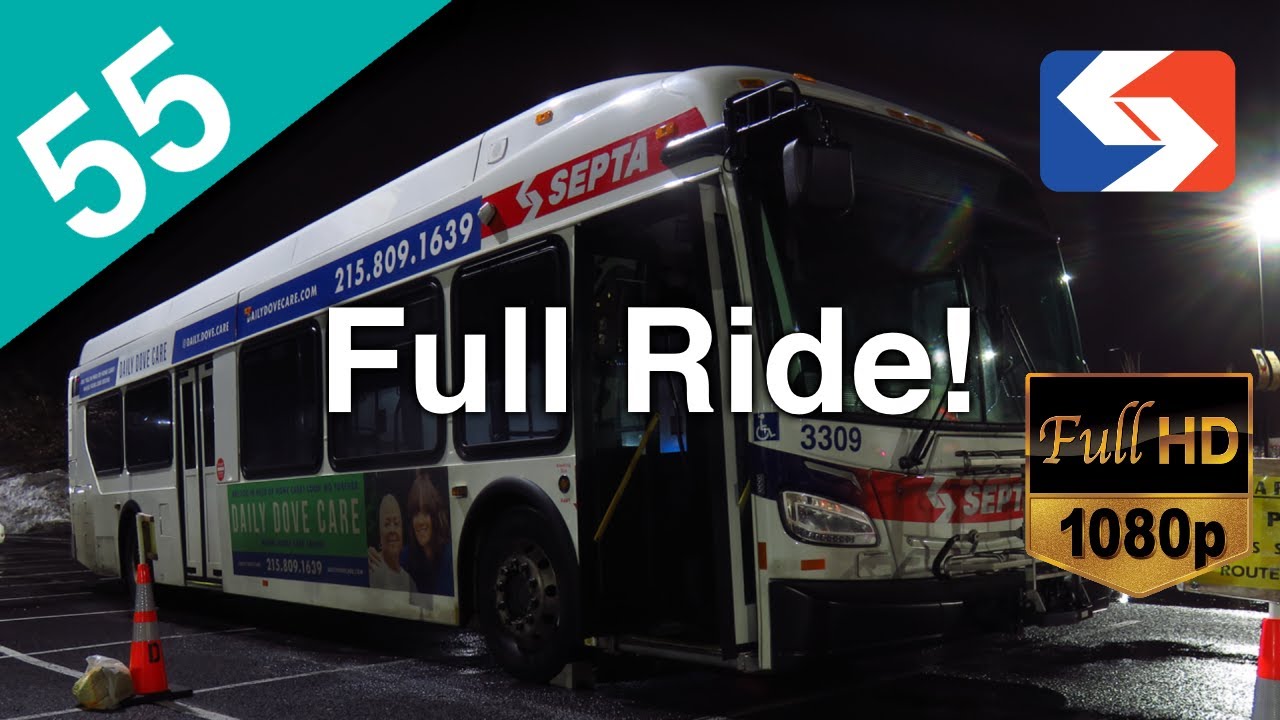 SEPTA Route 55 to Cross Keys via Doylestown, FULL RIDE - 2020 New Flyer XDE40