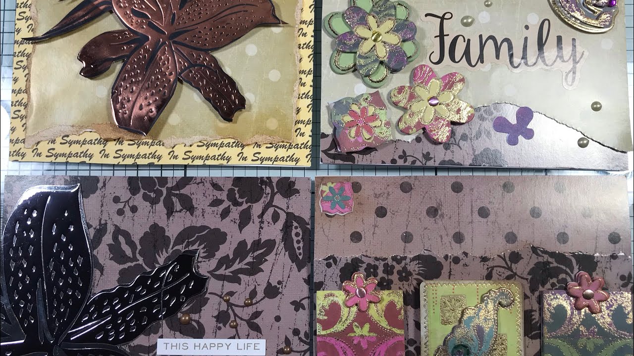 STASH BUSTING Creating 4 Cards Using My stash