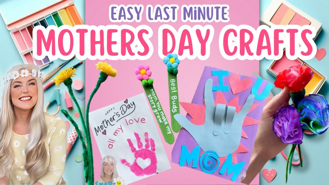 7 Easy Last-Minute Mother&rsquo;s Day Crafts for Kids | DIY Gift Ideas with Miss Daisy