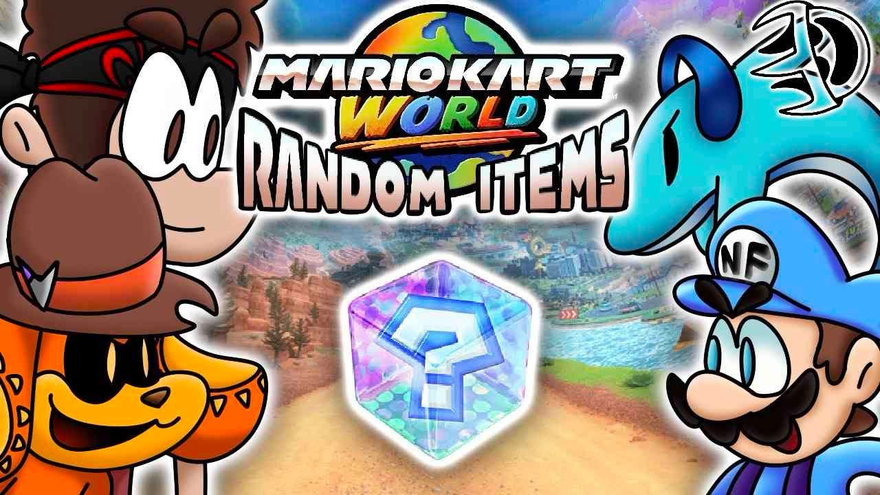 Командная гонка в Mario Kart World (случайные предметы)