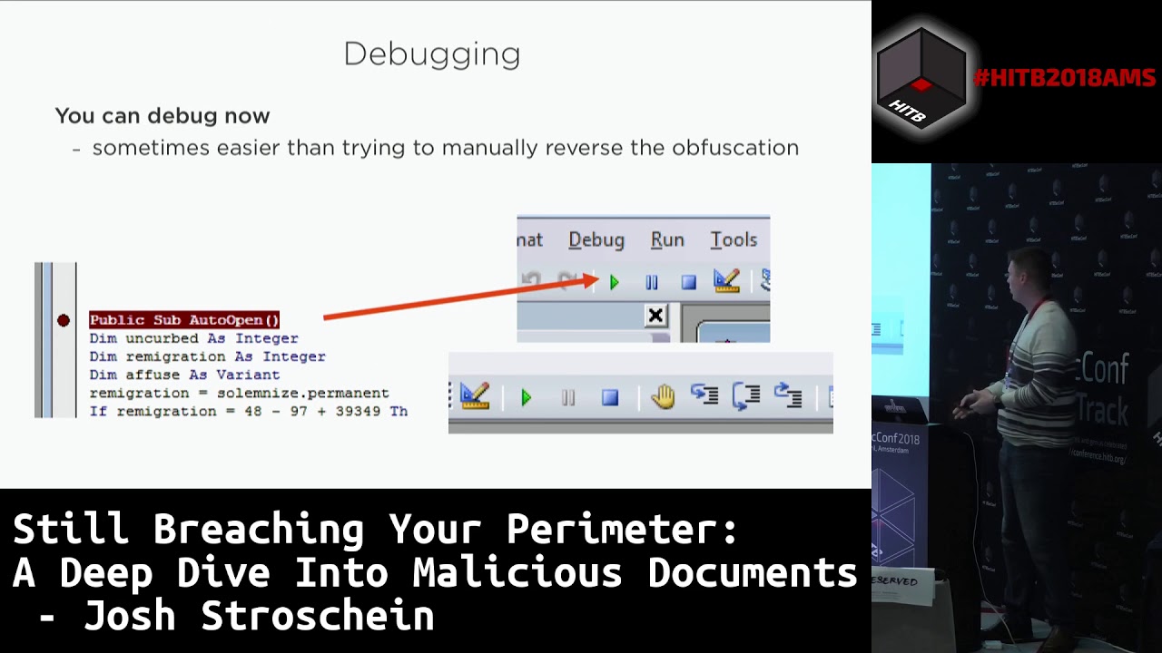 #HITB2018AMS CommSec D1 - A Deep Dive Into Malicious Documents - Josh Stroschein