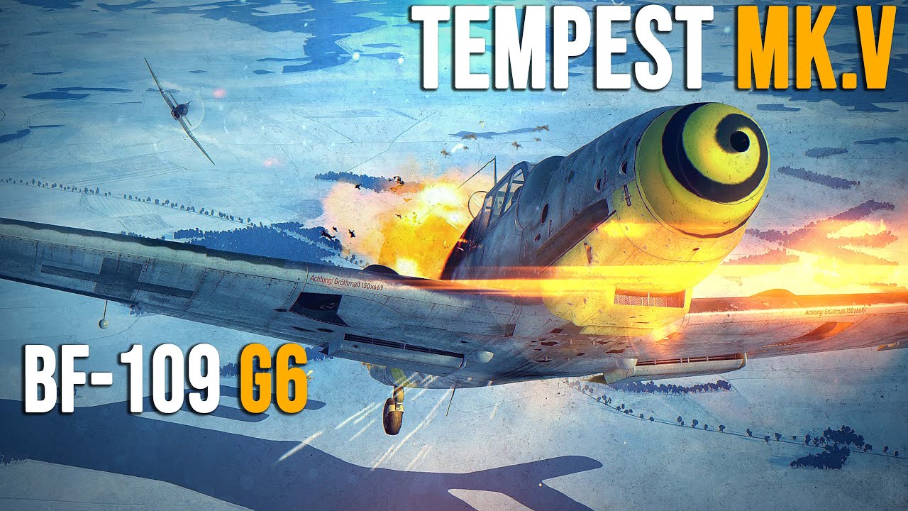 Tempest Mk.V против Bf-109 G6 (поздний воздушный бой) | Вторая мировая война | Великие битвы Ил-2