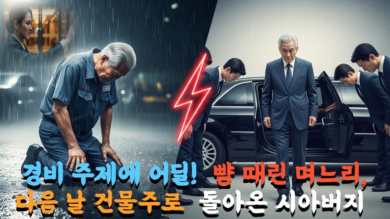 허름한 경비원이라며 뺨 때린 갑질 입주민, 다음 날 아파트 입구에 '건물주 교체.#울림의지혜#감동스토리#반전드라마#인생교