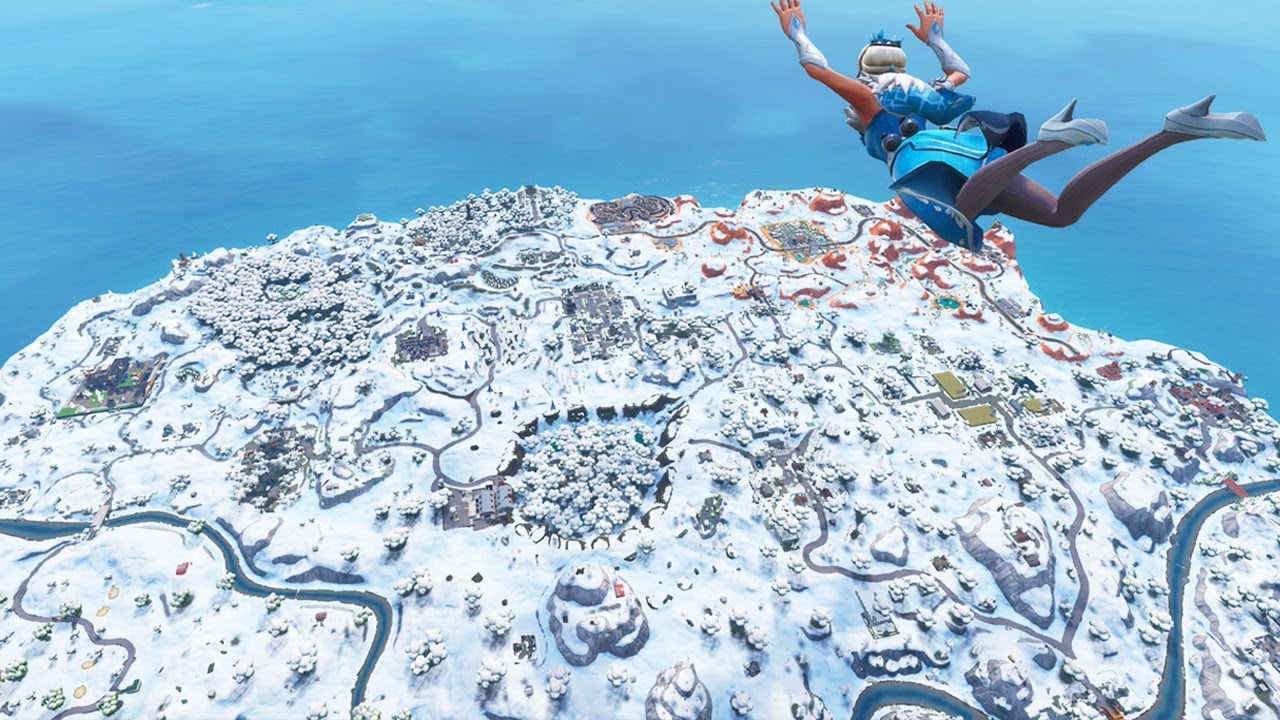 The Entire Fortnite Map is COVERED IN SNOW..