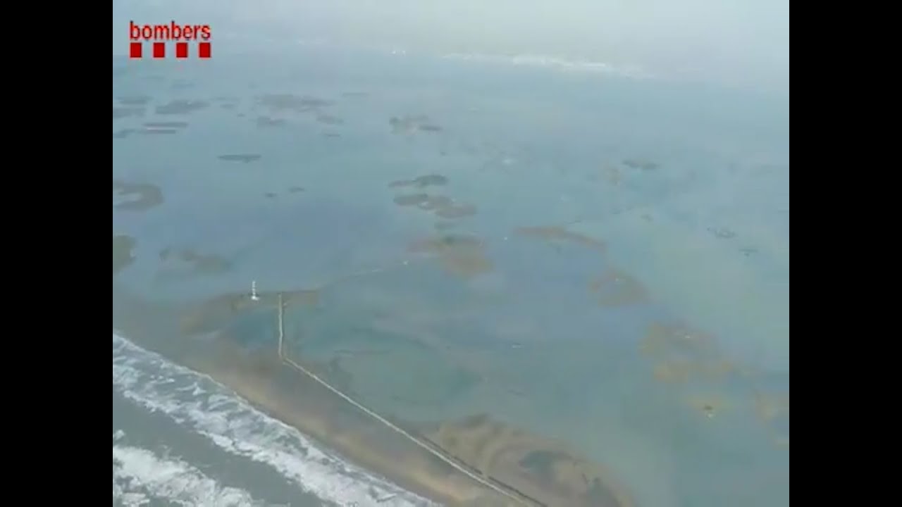 Así ha desaparecido el Delta del Ebro por la borrasca Gloria