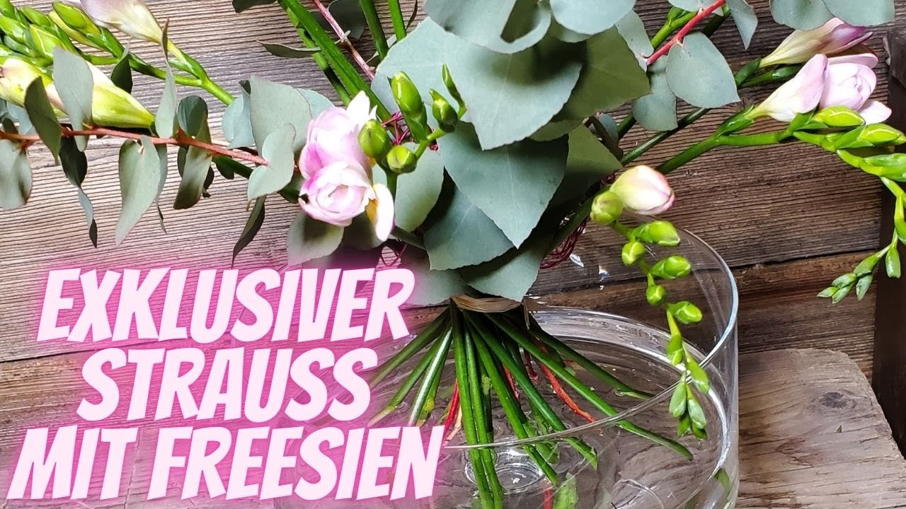Floristik Anleitung - Blumenstrauss mit Freesien zum selber binden -  DIY Frühling inspiration