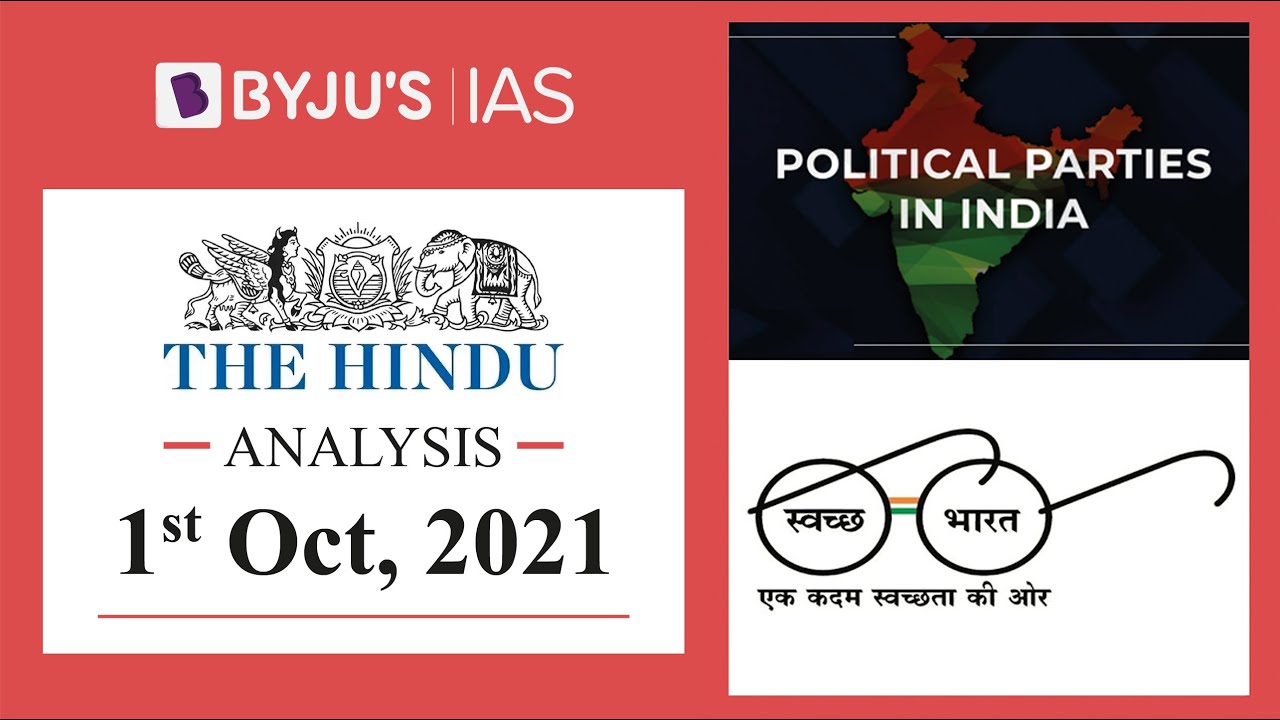 'The Hindu' Analysis for 1st October, 2021. (Current Affairs for UPSC/IAS)