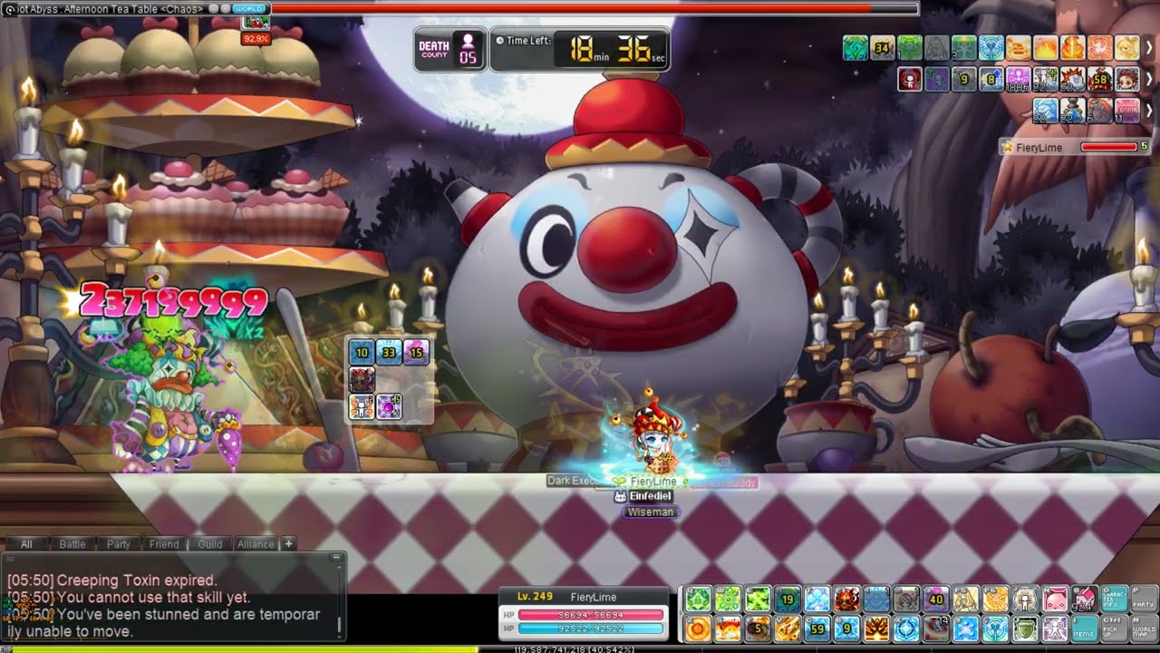 MapleStory Kronos Fire/Poison Mage - Weekly Bossing - 15 minutes.