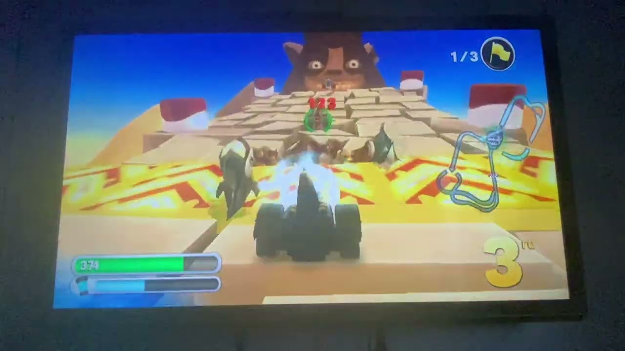 Skylanders superchargers racing-Shark shooter terrafin in Land cup #1