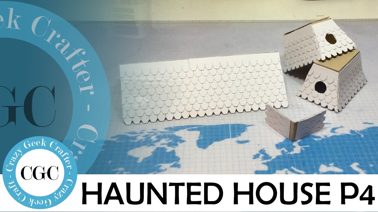 Haunted house part 4 // Roof // Tim Holtz Village dwelling // 3D project