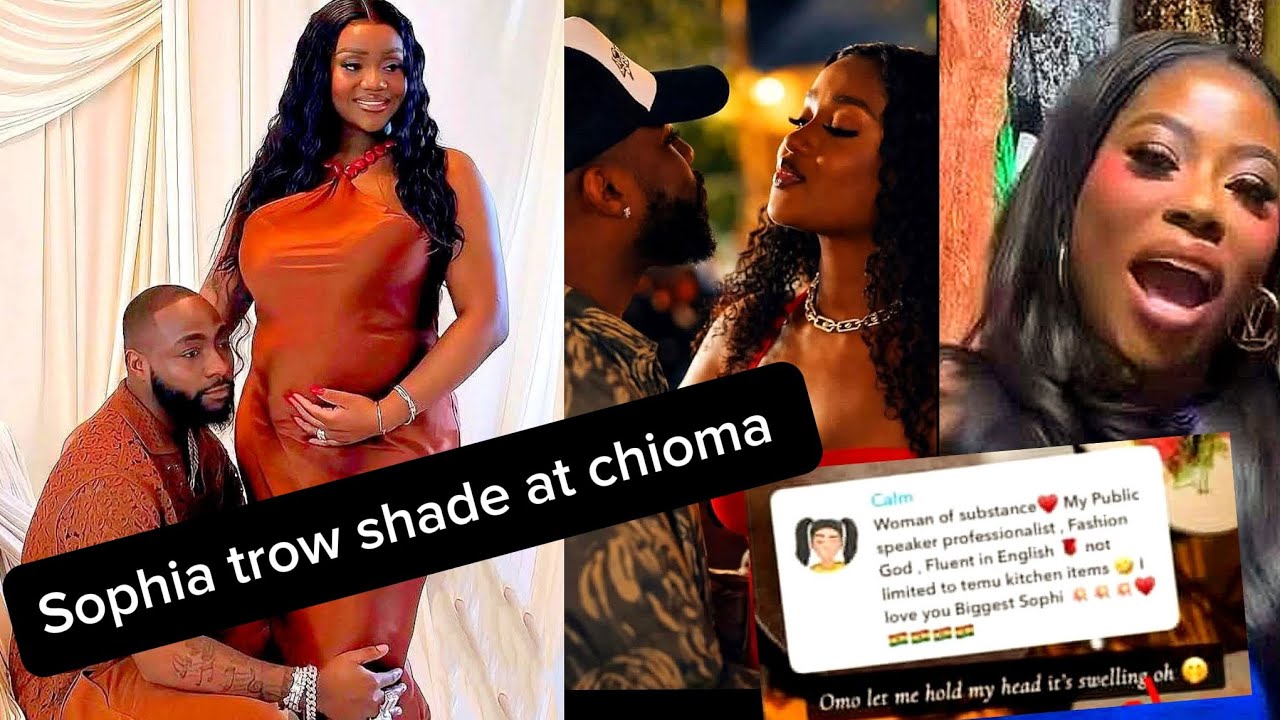 Singer Davido's baby mama Sophia moumodu trow shade at his wife chioma adeleke 