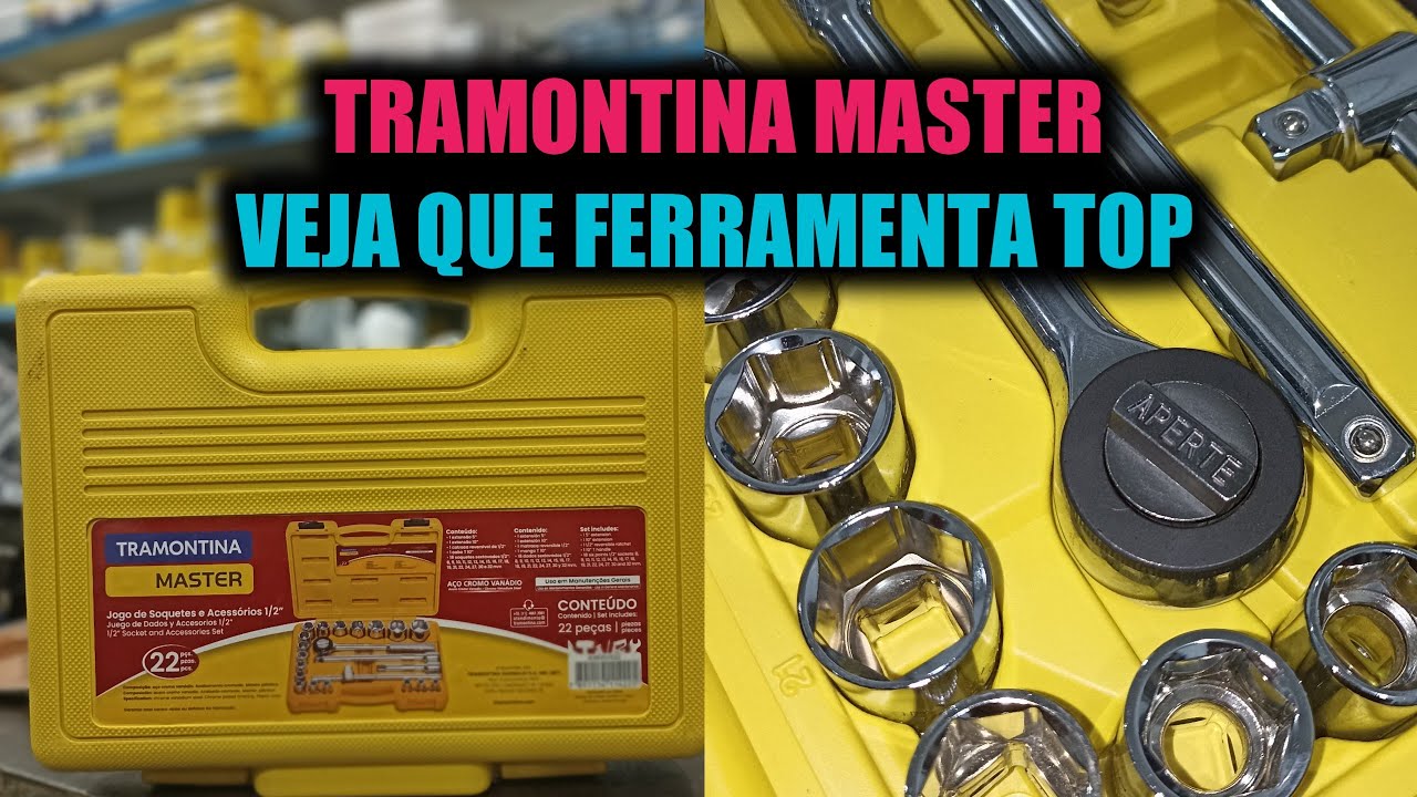 Jogo de soquete sextavado Tramontina Master. (((Ferramenta top)))