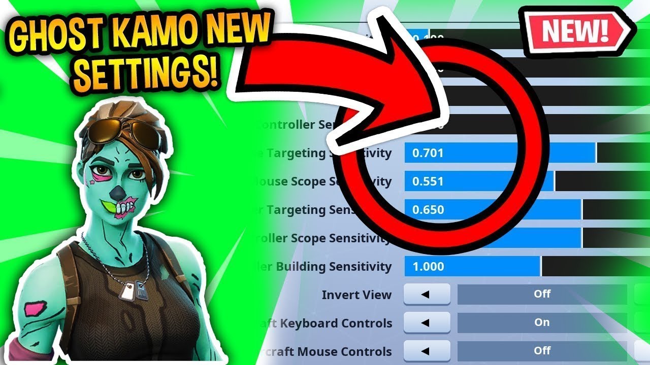 Ghost Kamo Settings Fortnite Season 7 & *NEW* Controller Keybinds (UPDATED SETTINGS 2019)