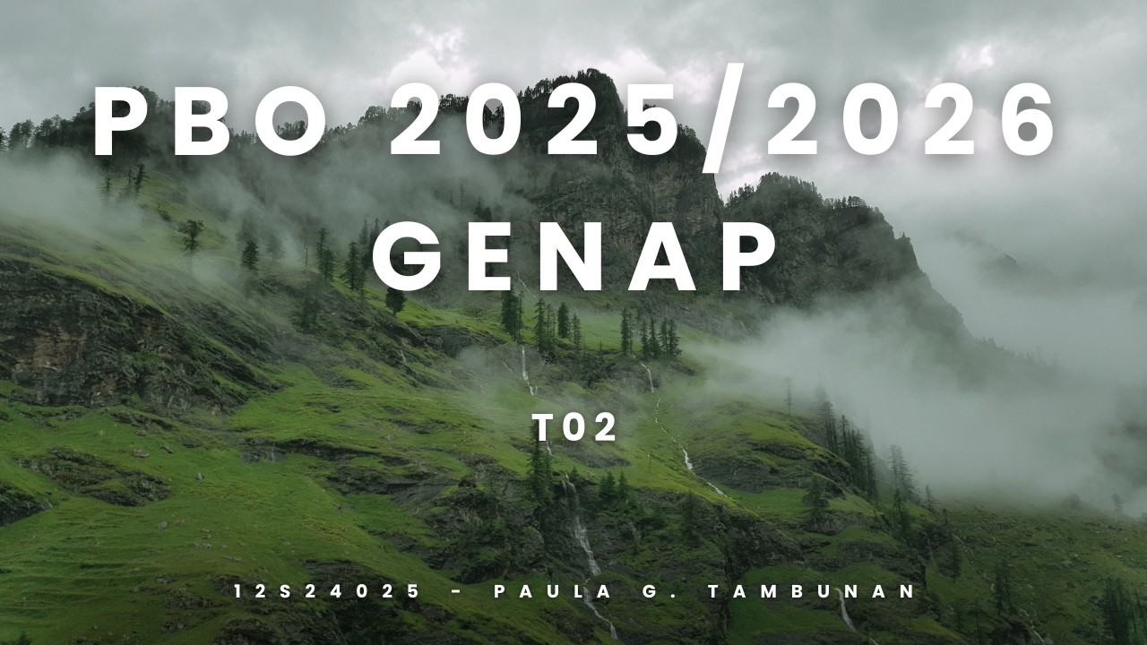 Video Pelaksanaan Praktikum T02 | PBO | 12S24025 | Paula Gevriella Tambunan