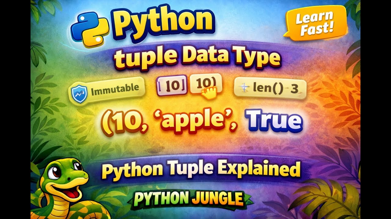 Python Tuple Data Type Explained in Telugu | Properties, Examples & Immutability | Python Jungle