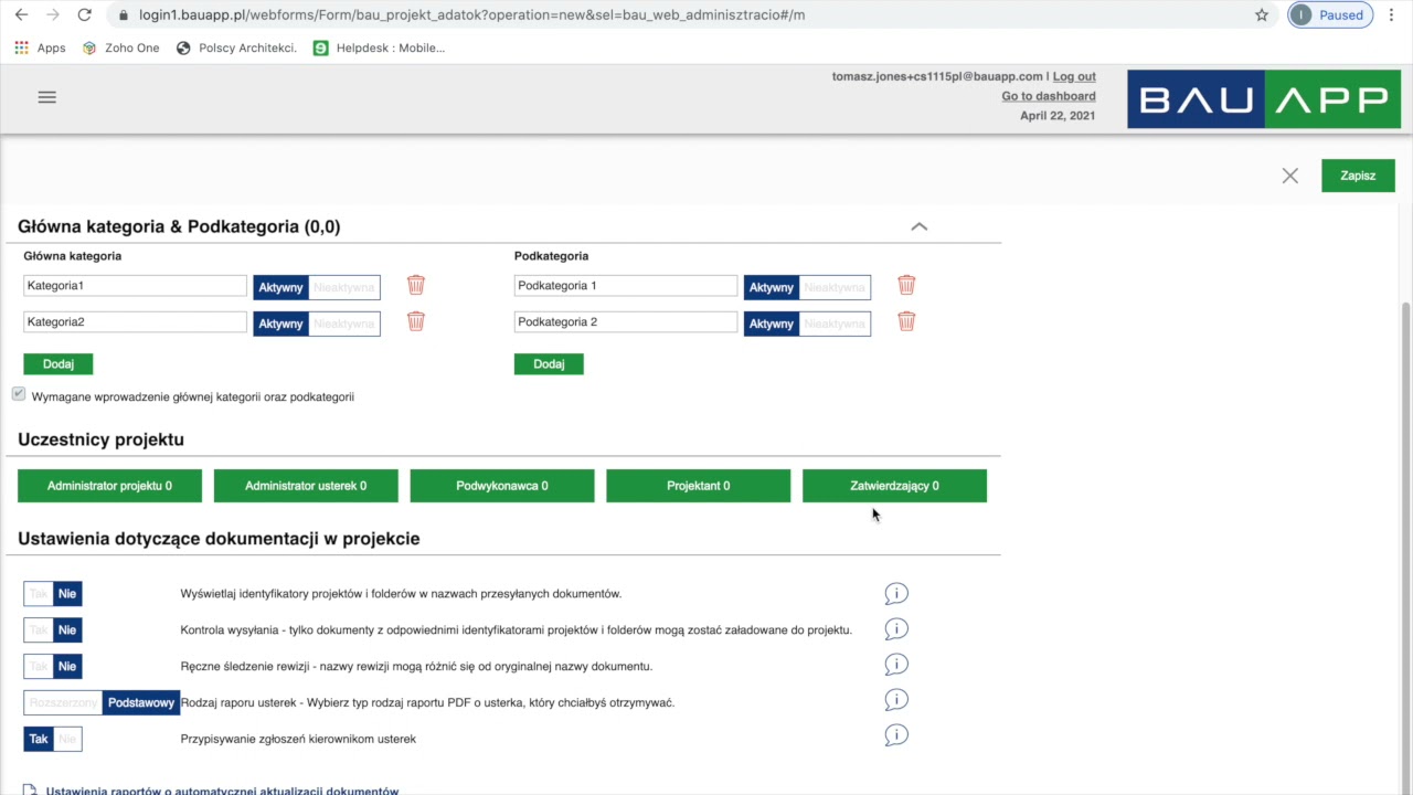 BauApp   Tworzenie nowego projektu