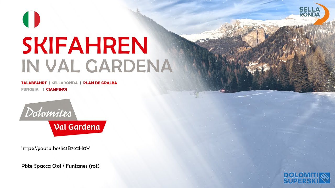 Val Gardena (Gröden) - Piste Spacca Ossi/Funtanes (rot) - Sellaronda