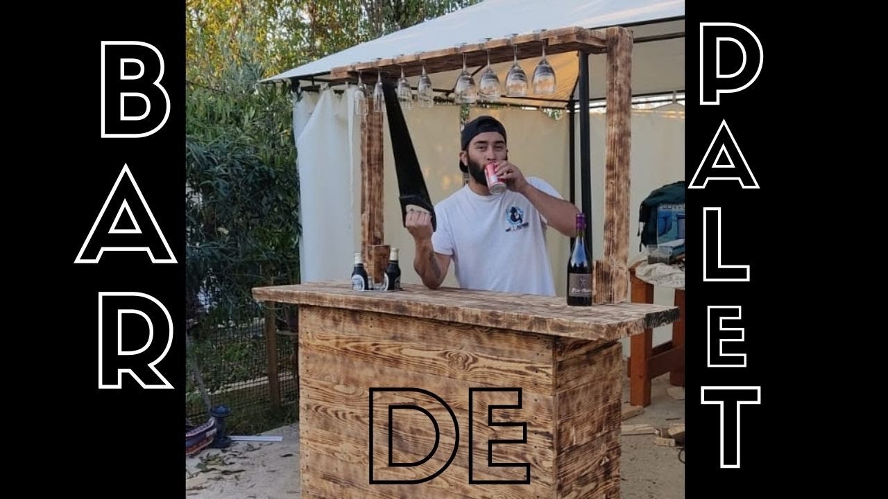 Bar fabricado con palet,    (recliclado, reciclando)