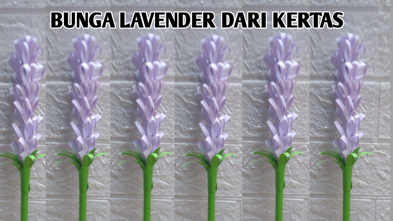 membuat bunga lavender dari kertas