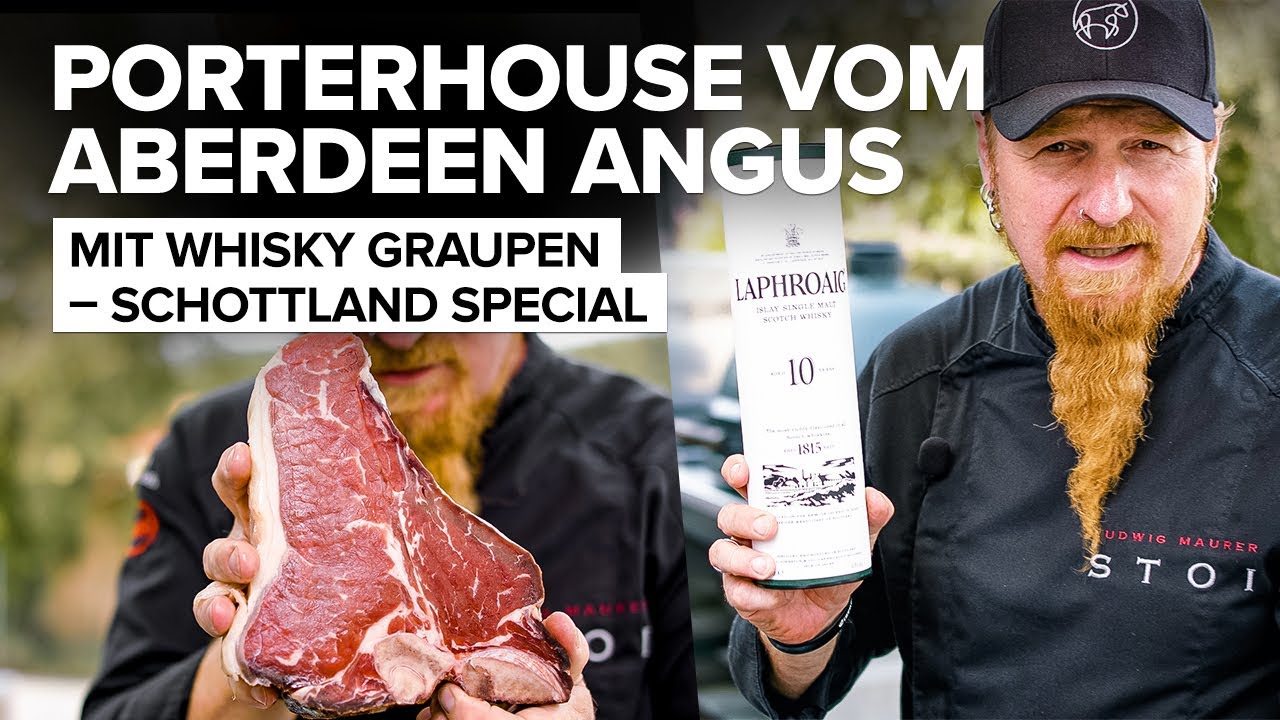 Porterhouse Steak vom Aberdeen Angus mit Whisky-Graupen | Schottland-Special
