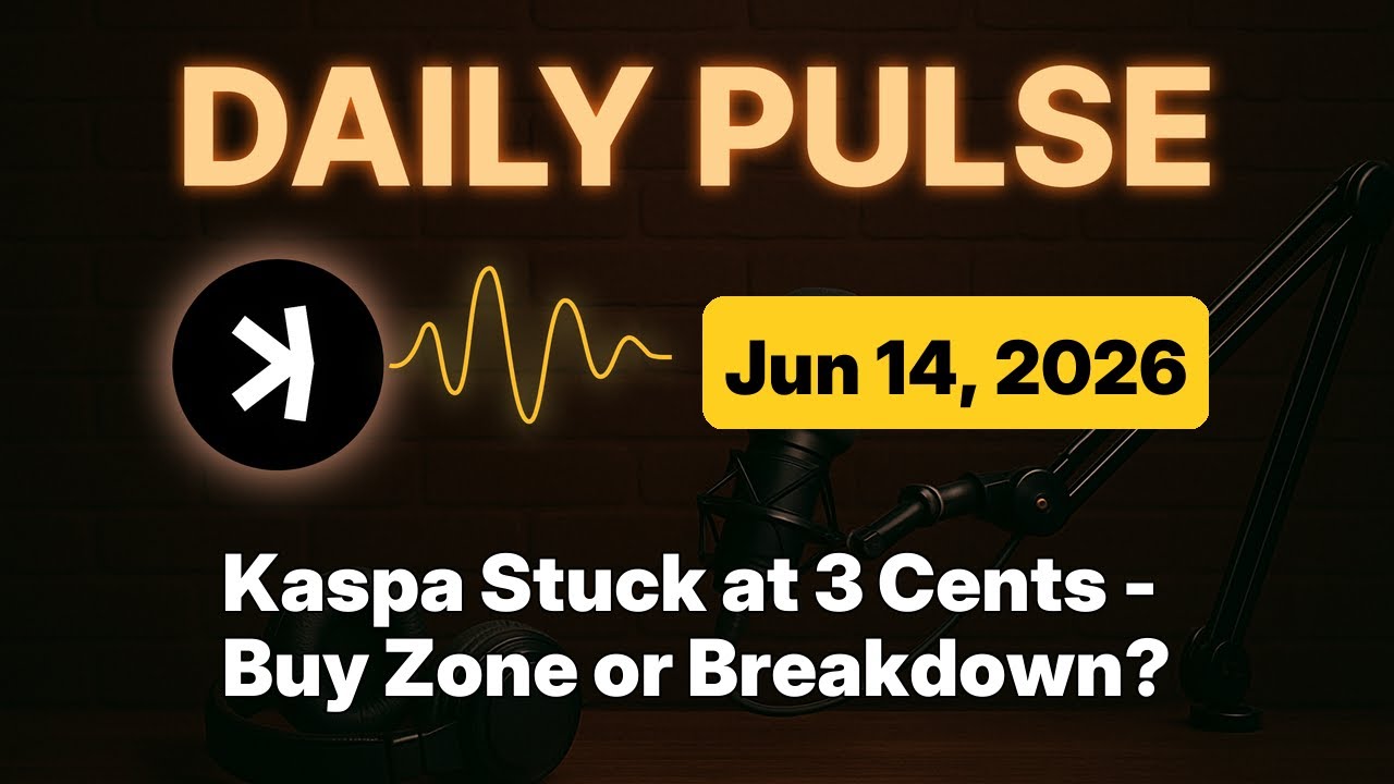 Kaspa Daily (Jun 14) - Kaspa Stuck at 3 Cents - Buy Zone or Breakdown?