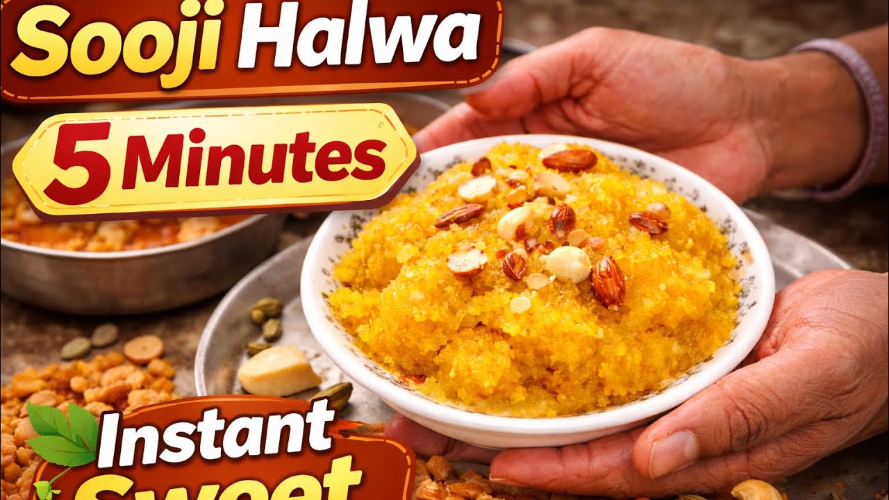 घर पर बनाओ सूजी का हलवा | Easy Suji Sweet Recipe | Quick Dessert 😋