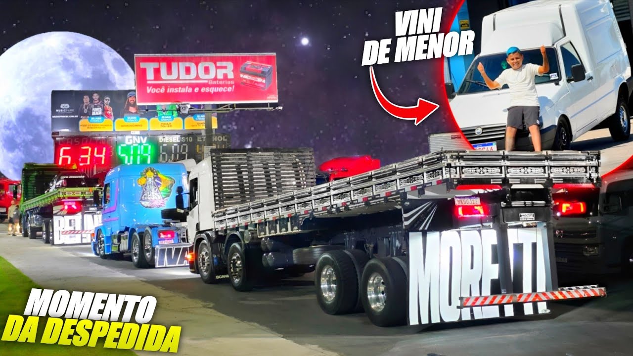 NA HORA DE SE DESPEDIR OS MOTORAS FIZERAM O INACREDITÁVEL - FLAGREI A SAÍDA DO EVENTO DE CAMINHÕES!