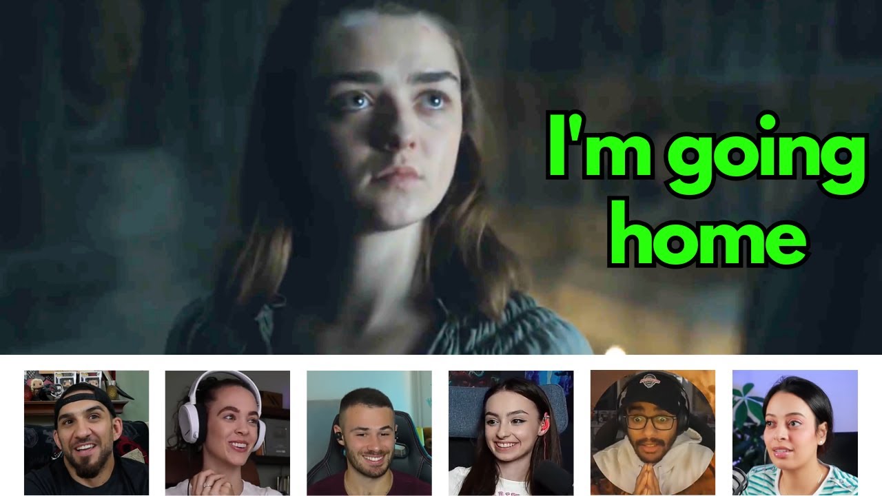 Reactors Reaction to Arya Stark - I'm going home | Game of Thrones 6x8
