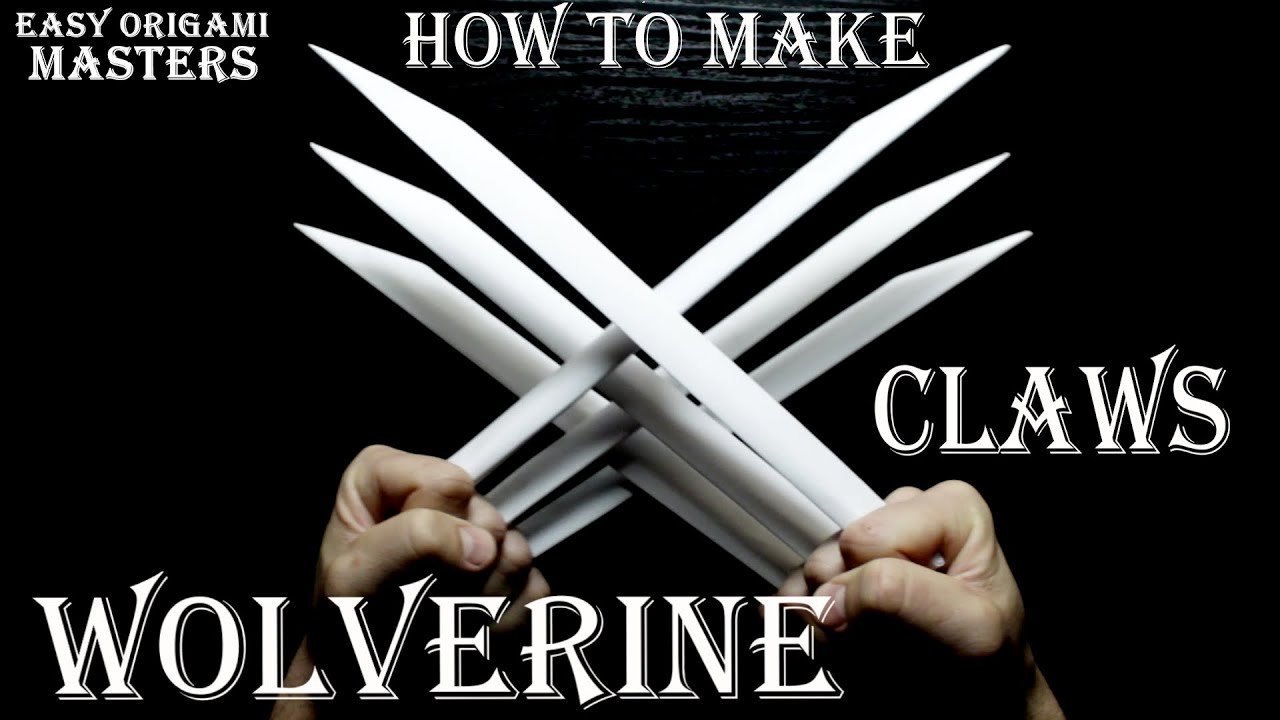 How to make Wolverine claws out of paper. (Easy Origami - Masters)