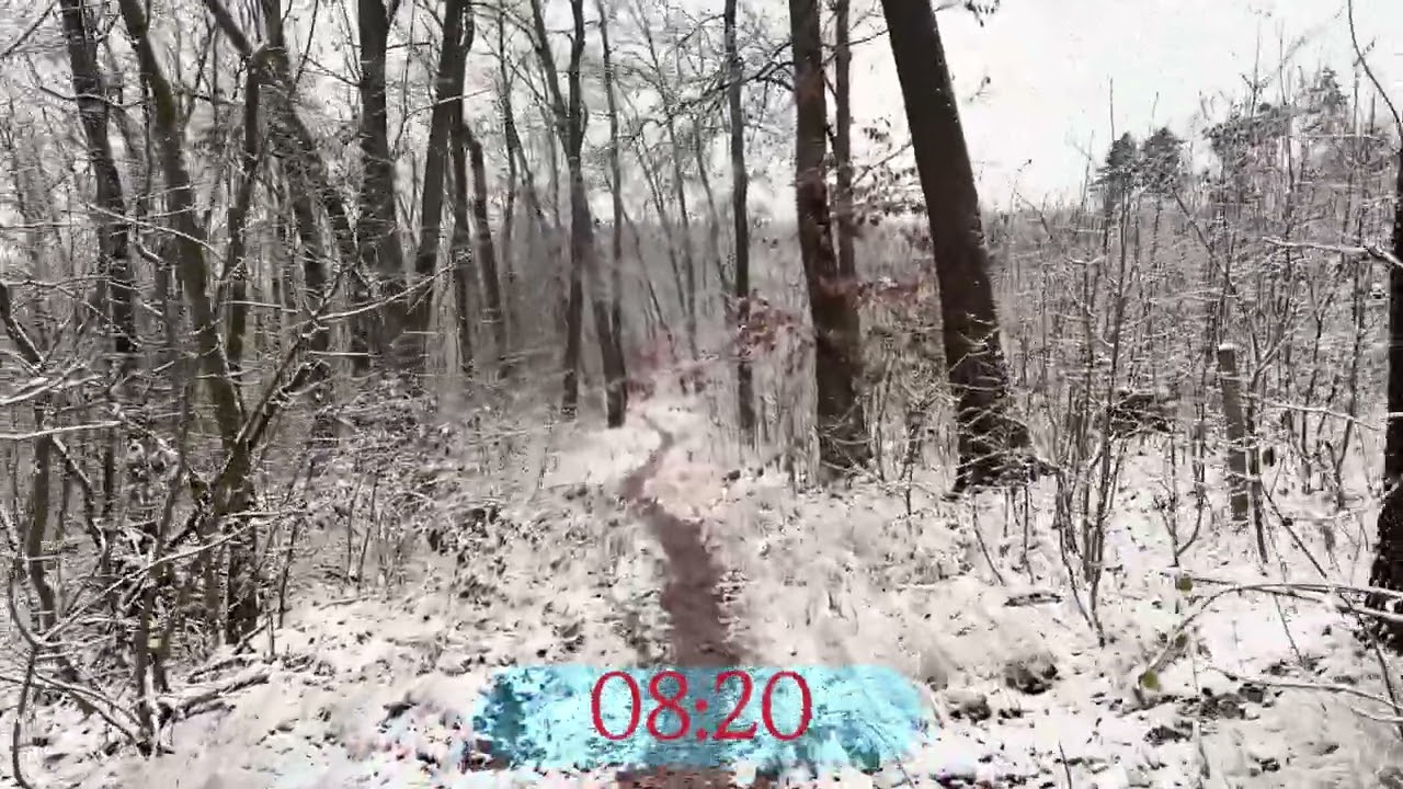 4K Run with me 14mins Winter Snow - beautiful forests, mountains, outdoor. Motivation Boost Music